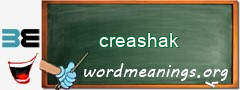 WordMeaning blackboard for creashak